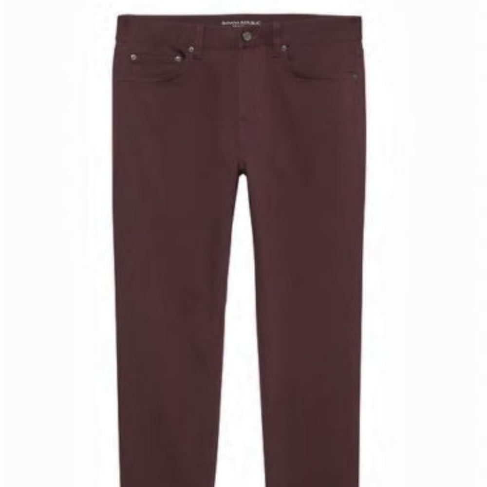 Banana Republic Slim Traveler Pant 26/28 Red +